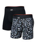 SAXX Boxershorts Vibe Xtra Soft Comfort Boxer Brief Fly black/white men's - 2 pieces